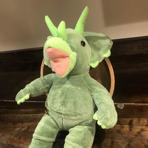 Build A Bear 20” Triceratops Green Retired Plush Doll Toy - Rare